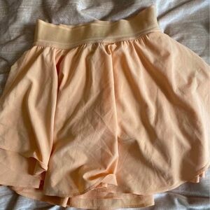Lululemon orange/coral tiered athletic skirt sz 0